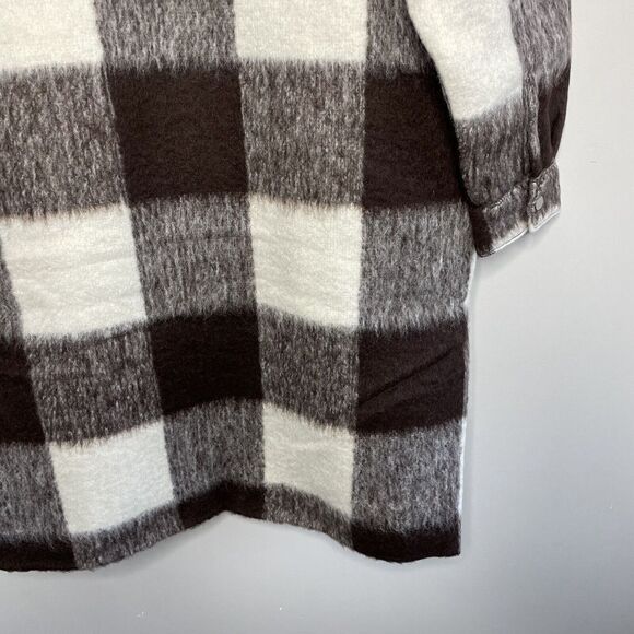 ABERCROMBIE & FITCH Womens Winterized Wool-Blend Shirt Jacket NEW $180 Brown L - Picture 15 of 16